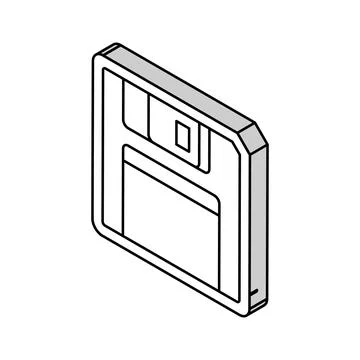 Floppy disk saving loading data isometric icon vector illustration Stock Illustration