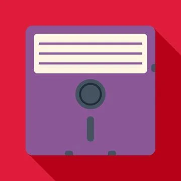 Floppy disk storage icon flat design Stock Illustration