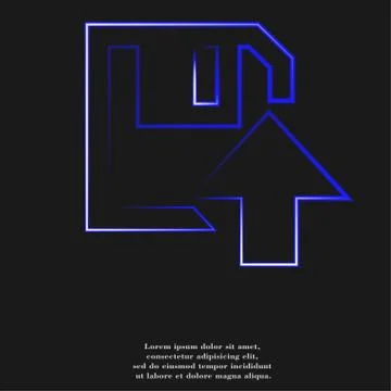 Floppy disk upload Flat with abstract background Stock Illustration