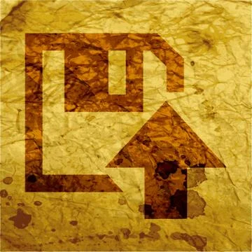 Floppy disk upload Flat with abstract background Stock Illustration