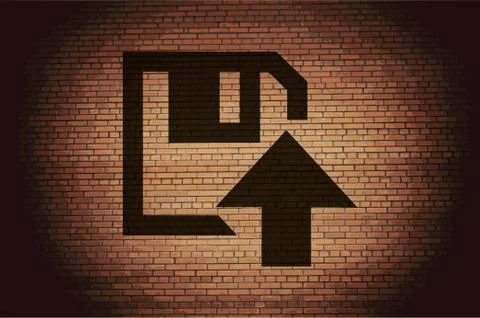 Floppy disk upload Flat with abstract background Illustrazione stock