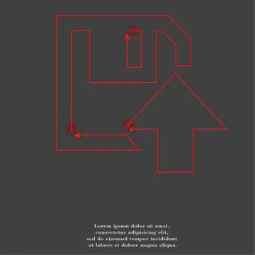 Floppy disk upload Flat with abstract background Stock Illustration