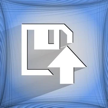 Floppy disk upload, Flat modern web design on a flat geometric abstract backg Stock Illustration