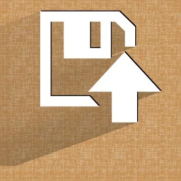 Floppy disk upload, Flat modern web design on a flat geometric abstract backg Illustrazione stock