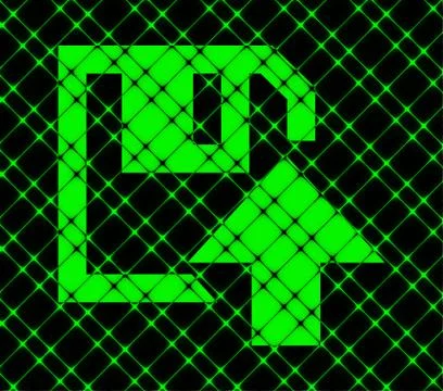 Floppy disk upload,  Flat modern web button and space for your text Stock Illustration