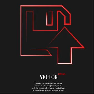 Floppy disk upload,  Flat modern web button and space for your text Stockillustratie