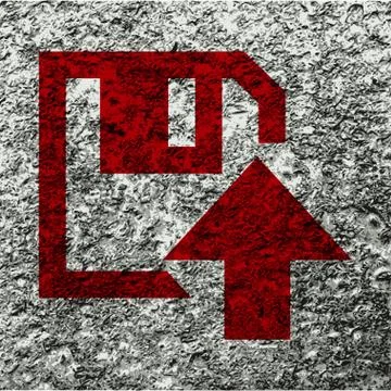 Floppy disk upload,  Flat modern web button and space for your text 库存插图