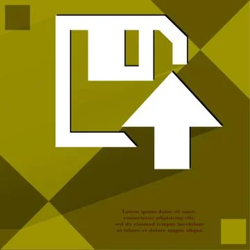 Floppy disk upload,  Flat modern web design on a flat geometric abstract backgro Stockillustratie