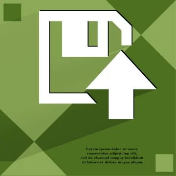 Floppy disk upload,  Flat modern web design on a flat geometric abstract backgro Stockillustratie