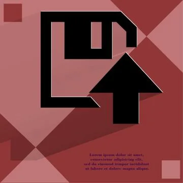 Floppy disk upload,  Flat modern web design on a flat geometric abstract backgro Illustrazione stock