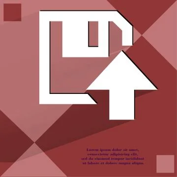 Floppy disk upload,  Flat modern web design on a flat geometric abstract backgro Stock Illustration