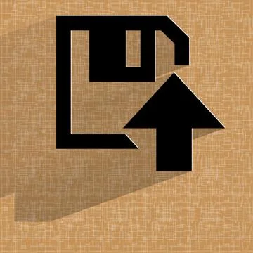Floppy disk upload,  Flat modern web design on a flat geometric abstract backgro Stock Illustration