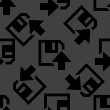 Floppy disk upload web icon. flat design. Seamless pattern. 스톡 일러스트