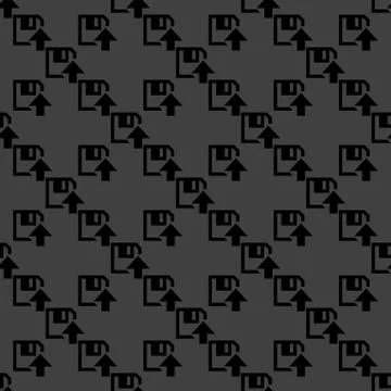 Floppy disk upload web icon. flat design. Seamless pattern. イラスト素材