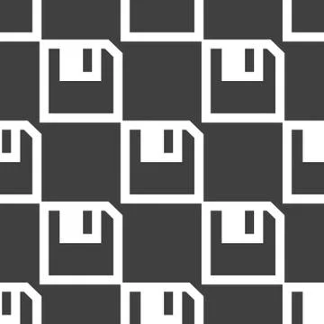 Floppy disk web icon. flat design. Seamless pattern. 스톡 일러스트
