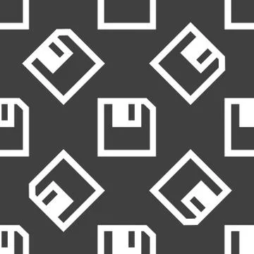 Floppy disk web icon. flat design. Seamless pattern. Stock Illustration