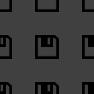Floppy disk web icon. flat design. Seamless pattern. Stock Illustration