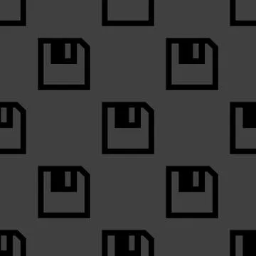 Floppy disk web icon. flat design. Seamless pattern. Stockillustratie