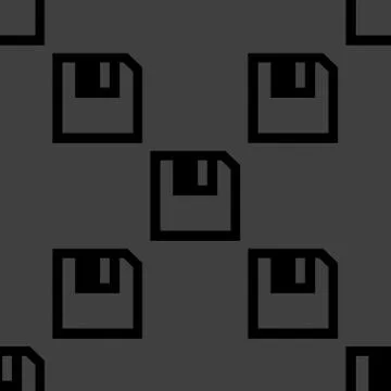Floppy disk web icon. flat design. Seamless pattern. 스톡 일러스트