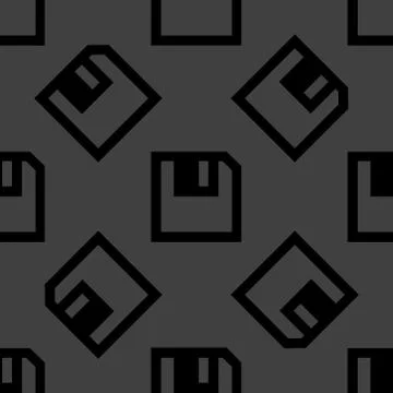 Floppy disk web icon. flat design. Seamless pattern. Stock Illustration