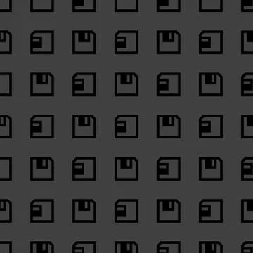 Floppy disk web icon. flat design. Seamless pattern. Stock Illustration