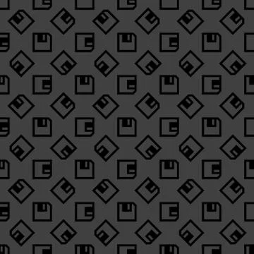 Floppy disk web icon. flat design. Seamless pattern. 스톡 일러스트