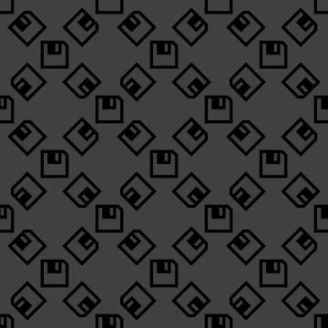 Floppy disk web icon. flat design. Seamless pattern. Stockillustratie
