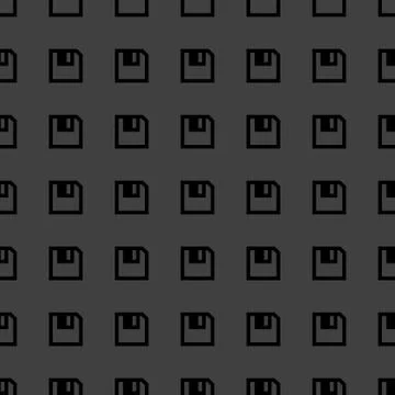 Floppy disk web icon. flat design. Seamless pattern. Stock Illustration