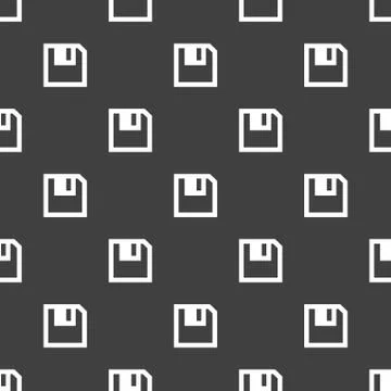 Floppy disk web icon. flat design. Seamless pattern. Stock Illustration