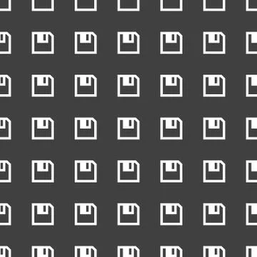 Floppy disk web icon. flat design. Seamless pattern. Stock Illustration