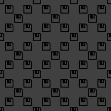 Floppy disk web icon. flat design. Seamless pattern. Stock Illustration