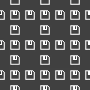 Floppy disk web icon. flat design. Seamless pattern. Stockillustratie