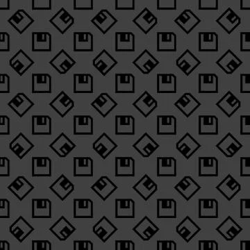 Floppy disk web icon. flat design. Seamless pattern. Stock Illustration
