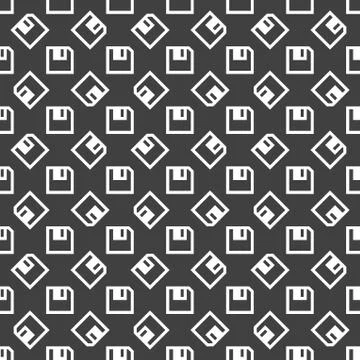 Floppy disk web icon. flat design. Seamless pattern. イラスト素材
