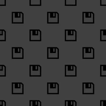 Floppy disk web icon. flat design. Seamless pattern. Stock Illustration