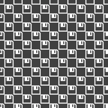 Floppy disk web icon. flat design. Seamless pattern. Stock Illustration