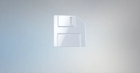 Floppy Disk White 3d Icon Stock Footage 67953166