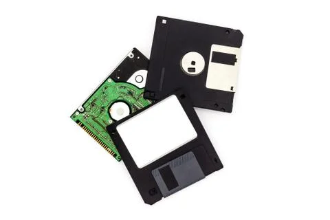Floppy disk on white background Foto stock