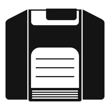 Floppy diskette computing data storage retro icon Stock Illustration