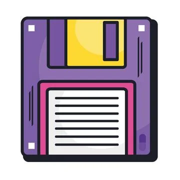 Floppy nineties patch Stock Illustration