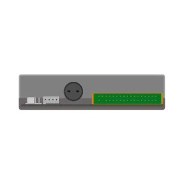 Floppy unit drive disk data vector icon flat. Retro computer hardware technol Stock-Illustration