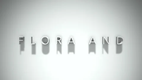 Flora and 3D title animation with shadows on a white background 스톡 동영상 297795899