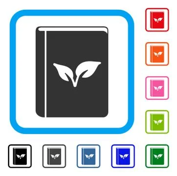Flora Book Framed Icon Illustrazione stock