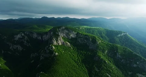 Flora Fauna Sun Rays Shining Through Clouds Humid Morning Vratsa Mountain Range Stock Footage 300479546