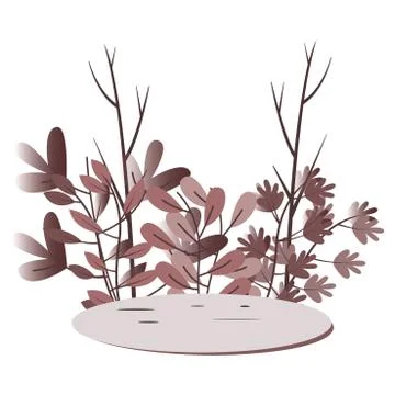 Flora flat design elements Illustrazione stock