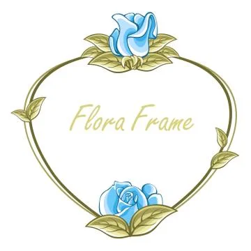 Flora frame vector Stock Illustration