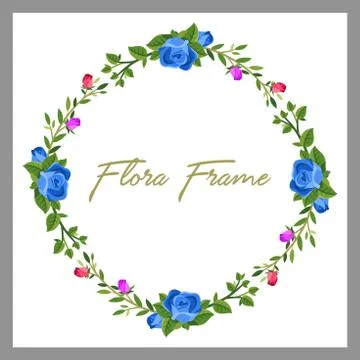 Flora frame vector ornament Stock Illustration