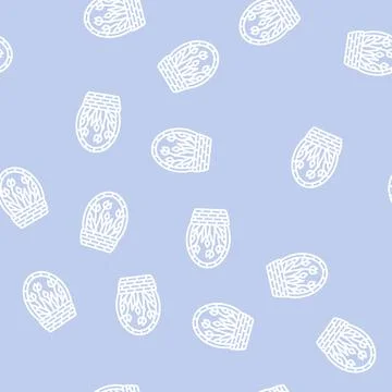 Flora spring line seamless pattern Stock Illustration