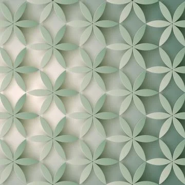 Floral 3d pattern. Abstract flowers with shadows. Elegant texture, vector 스톡 일러스트