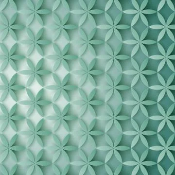Floral 3d pattern. Abstract flowers with shadows. Elegant texture, vector Stock Illustration